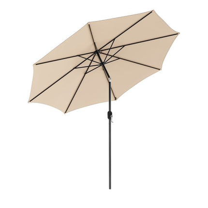 3m Patio Umbrella, 8-Rib Tilt Crank, Vented Top, Beige