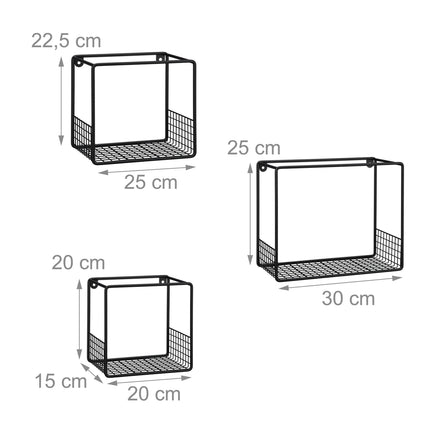 3 pcs. Cube-shaped shelves