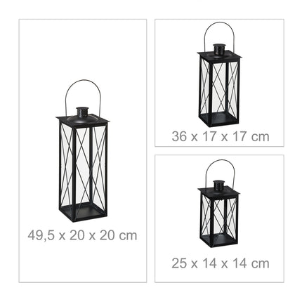 3 pcs. Lanterns in metal