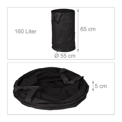 3 pcs. garden bags 160-liter black