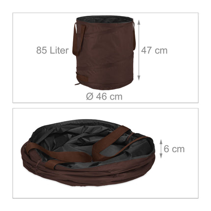 3 pcs. garden sacks 85-litre brown
