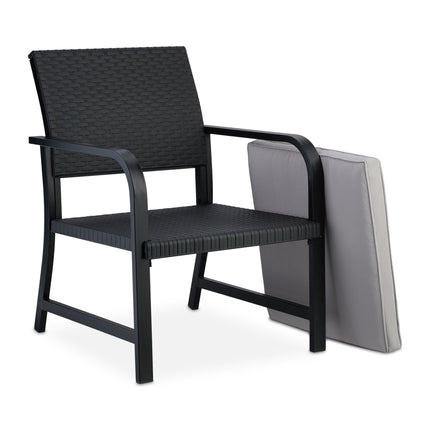3-piece balcony furniture set in rattan look