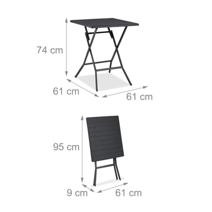 3-piece balcony furniture set in wooden look