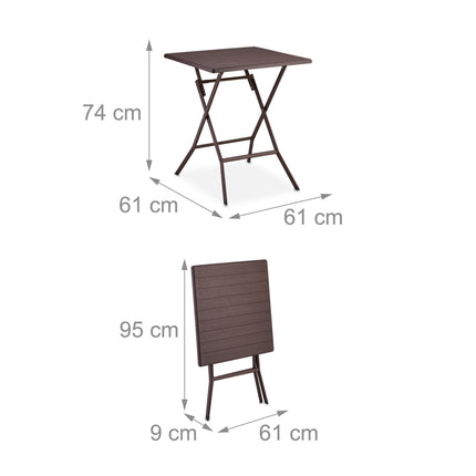 3-piece balcony furniture set in wooden look