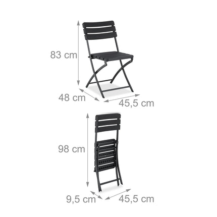 3-piece balcony furniture set in wooden look