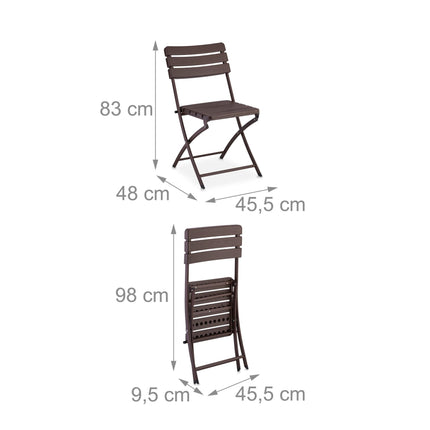 3-piece balcony furniture set in wooden look