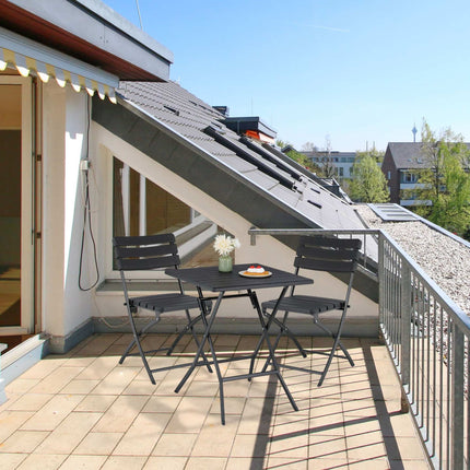 3-piece balcony furniture set in wooden look