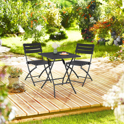 3-piece balcony furniture set in wooden look