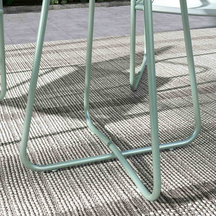 3-piece green mesh bistro set with table and chairs