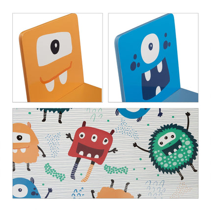 3-piece seating group for children Monster motif