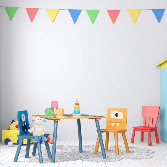 3-piece seating group for children Monster motif