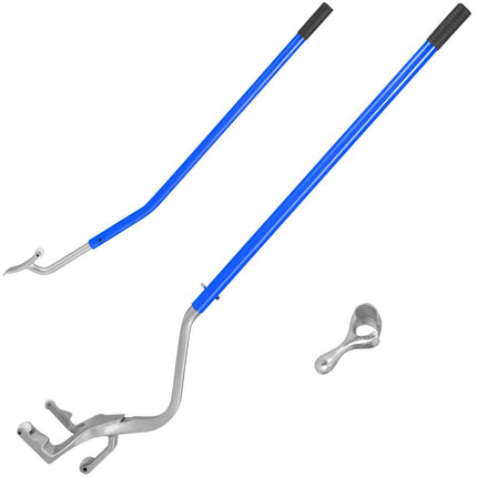 3-piece tire changing tool with steel bead holder blue