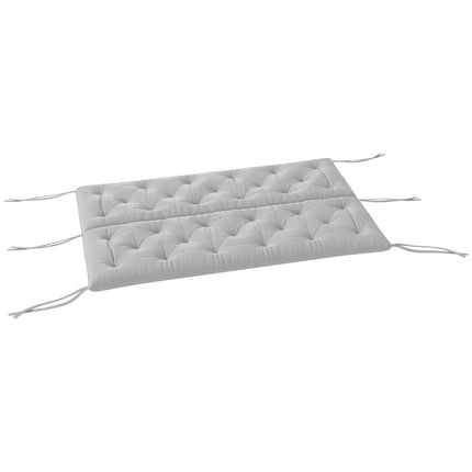 Outdoor bench cushion, 3-seater, light grey, 150x98x8 cm