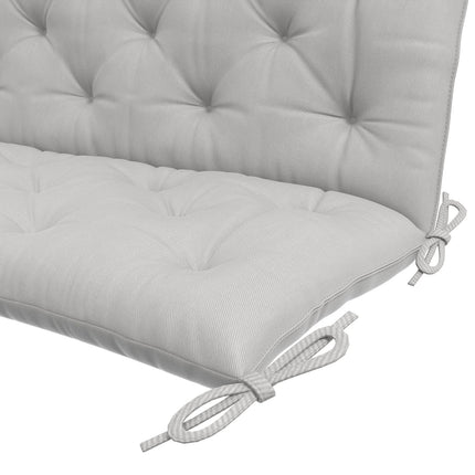 Outdoor bench cushion, 3-seater, light grey, 150x98x8 cm