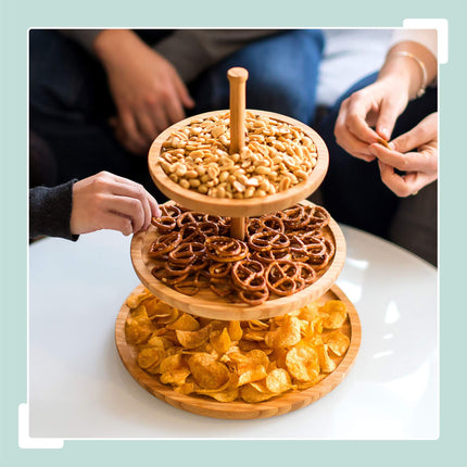 3-tier bamboo tray