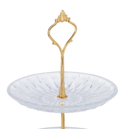 3-tier glass dish
