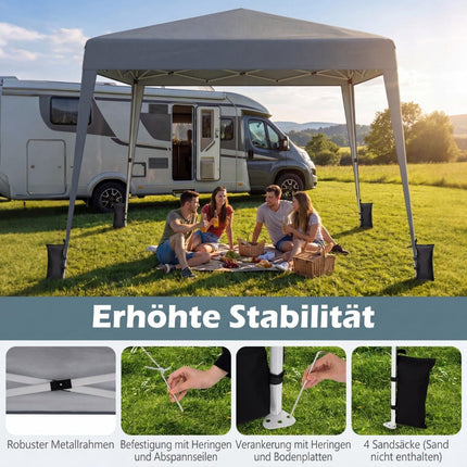 3x3m Adjustable Height Waterproof Gazebo for Camping