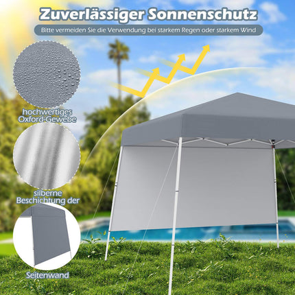 3x3m Pop-Up Gazebo, Waterproof, Sun Protection, Gray