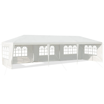 3 x 9 m pavilion tent garden pavilion garden tent with 5 removable side walls white