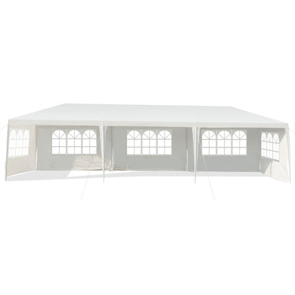 3 x 9 m pavilion tent garden pavilion garden tent with 5 removable side walls white