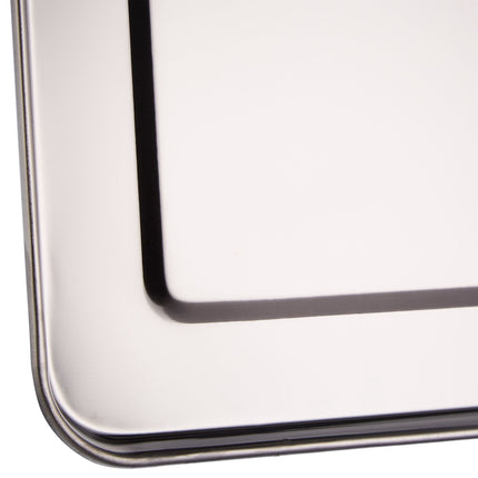 3x Steel Serving Trays