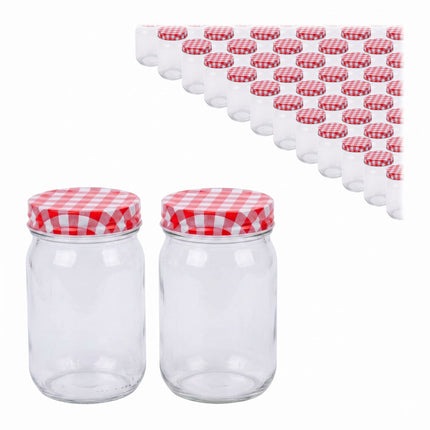 400 ml Glass Jam Jars Set, Airtight Twist-Off Lids