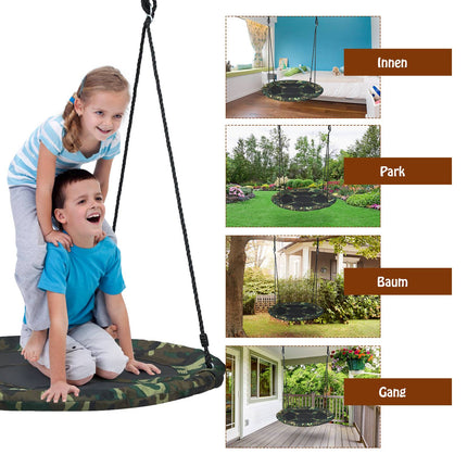 40 Inch Saucer Tree Swing – Adjustable Ropes, 330 lb
