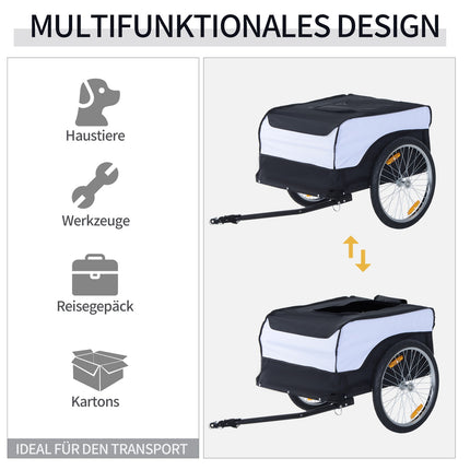 Handcart, 40 kg capacity, steel frame, 140x77x65 cm