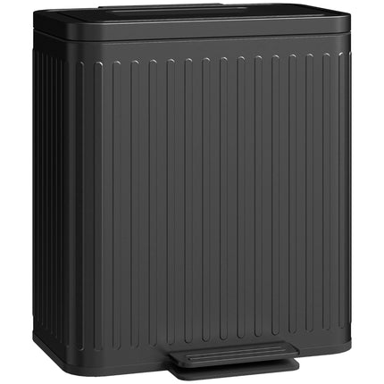 40L Dual Pedal Bin, Metal, 2 x 20L Capacity