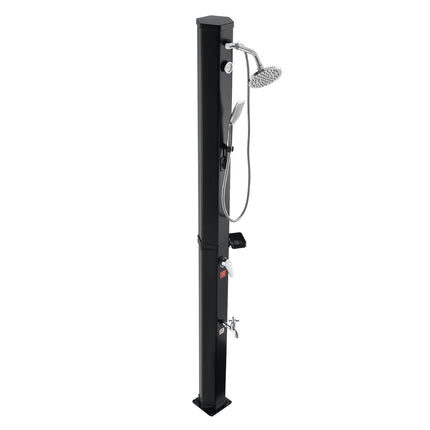 40L Solar Heated Outdoor Shower, 205cm, Handheld, Foot Rinse