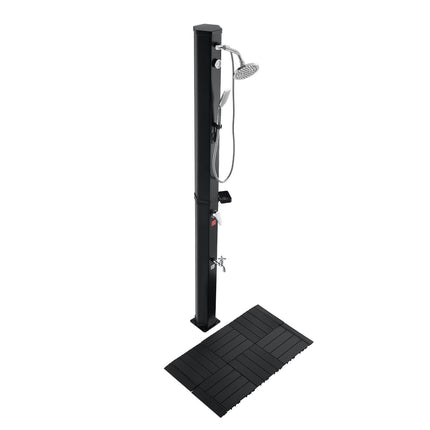 40L Solar Heated Outdoor Shower – Handheld, Foot Rinse