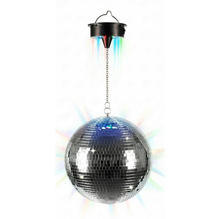 40 cm Disco Ball with Motor & Multicolour LED Lights