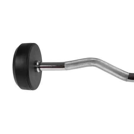 40 kg Rubber Coated Curl Bar – Gym Equipment