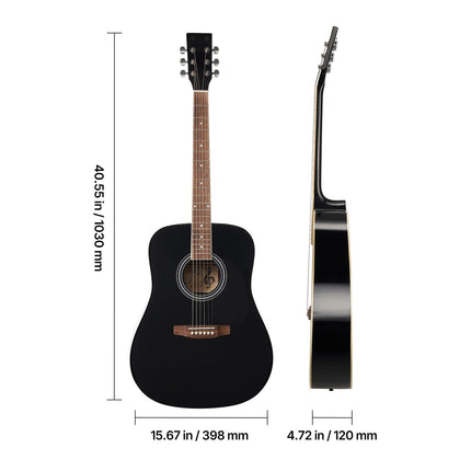 41-Inch Dreadnought Acoustic Guitar Bundle, Spruce Top