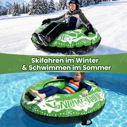 42" Heavy-Duty Inflatable Snow Tube with Tow Strap