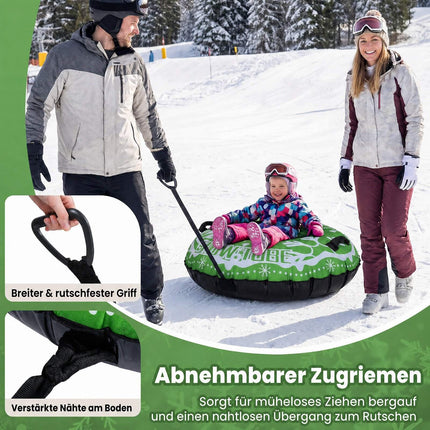 42" Heavy-Duty Inflatable Snow Tube with Tow Strap