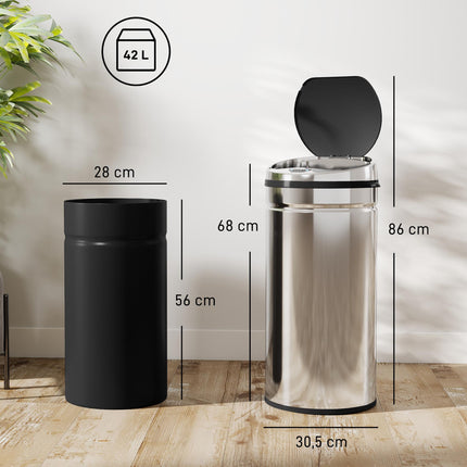 42L Stainless Steel Sensor Bin with Infrared, Kitchen Use
