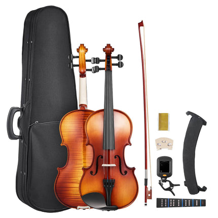 4/4 Violin Set, Solid Wood, Case Bow Tuner Included