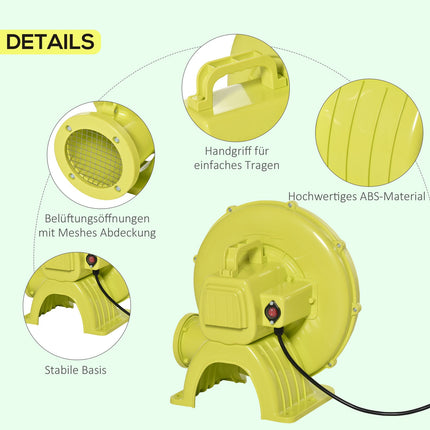 450W electric air pump for inflatable bounce houses