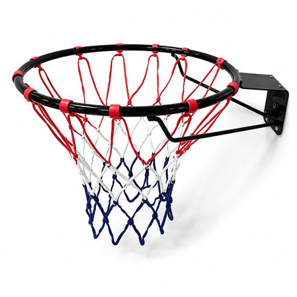 45 cm Wall-Mounted Basketball Hoop with Tricolour Net