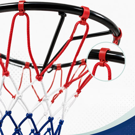 45 cm Wall-Mounted Basketball Hoop with Tricolour Net