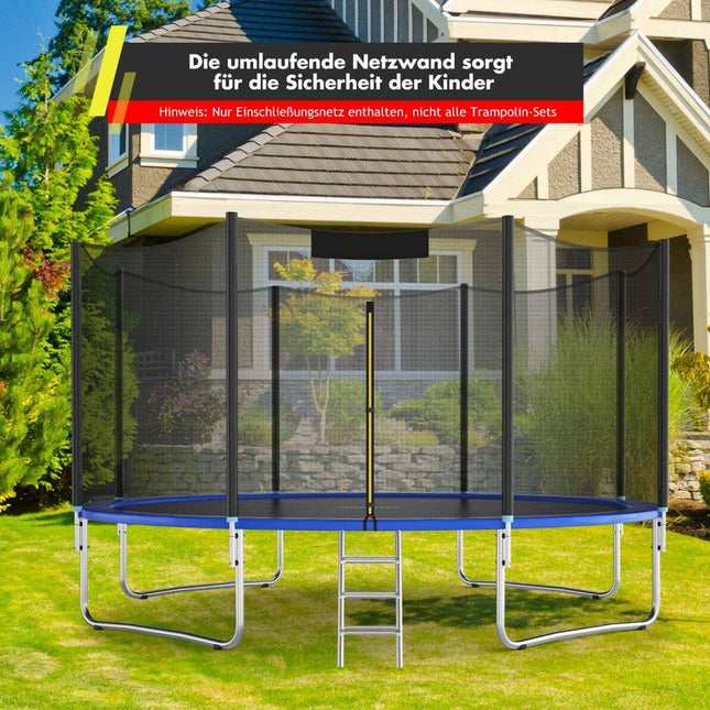Ø 487cm trampoline safety net for garden trampolines replacement net on the outside with zipper