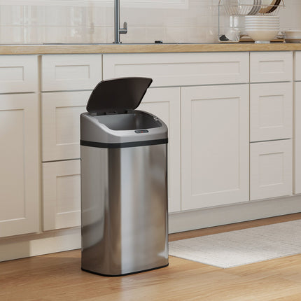 48L Sensor Trash Can, Auto-Close, Stainless Steel
