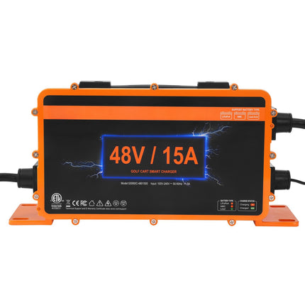 48V Golf Cart Battery Charger, 15A Smart, G29 Plug