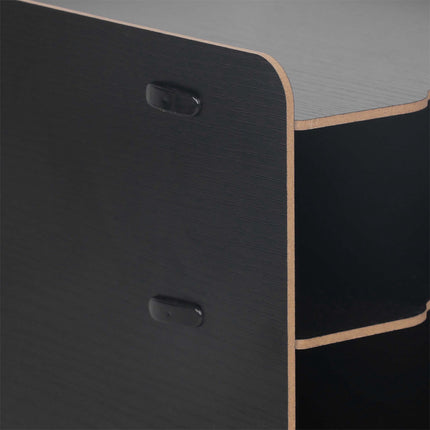 4-Compartment MDF Desk Organiser, Wood-Effect Finish