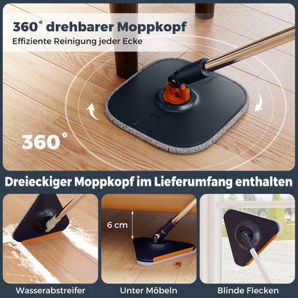 4L Floor Mop & Bucket System with 360 Spin Head