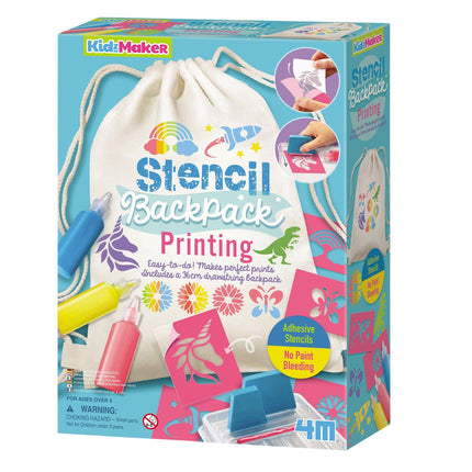 4M Kidzmaker Diy Set Stencil Backpack Printing