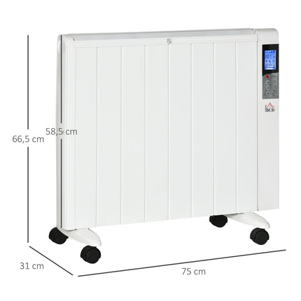 Electric heater 2000W – LCD, remote control, wheels, safe