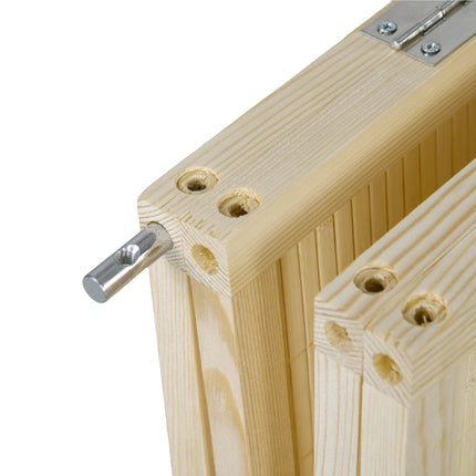 4-Panel Bamboo Room Divider, Natural Wood Finish