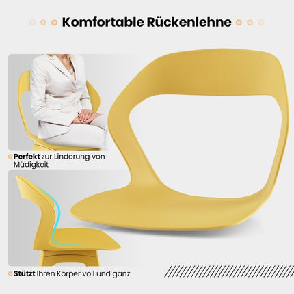4-Piece Dining Chair Set, Modern PP, 48x54x81 cm